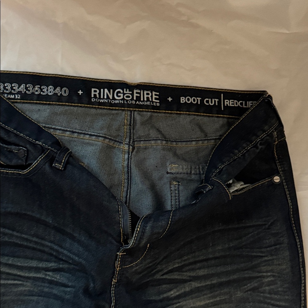 Ring Of Fire Men’s Dark Boot Cut Jeans 32X32 Brand New Never Worn - Picture 4 of 13